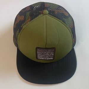 UROKO Santa Cruz Snapback Hat Olive Green Pattern Flat Bill Cap